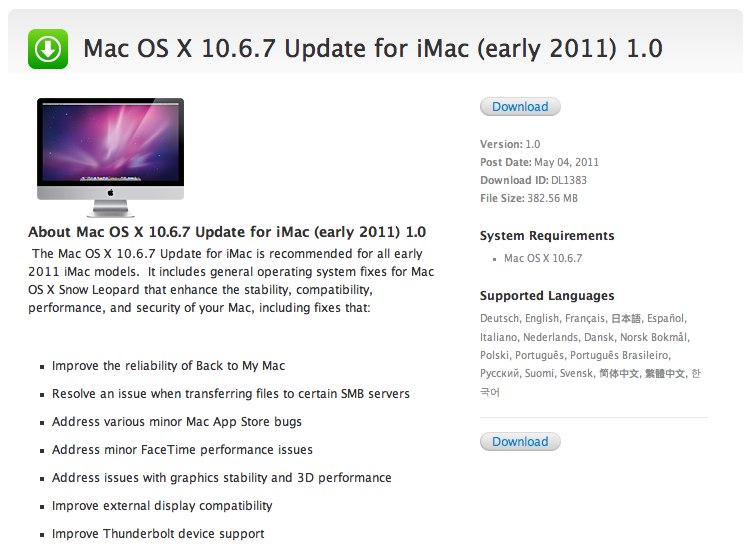 which mac os is best for 2011 imac